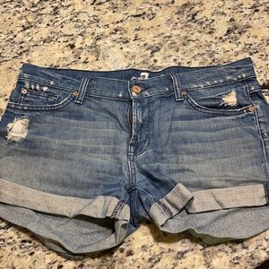 7 for all mankind jean shorts!